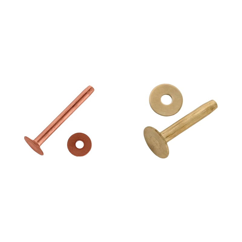 1335 #12 Solid Flat Head Rivets with Burrs 1/2″ Copper