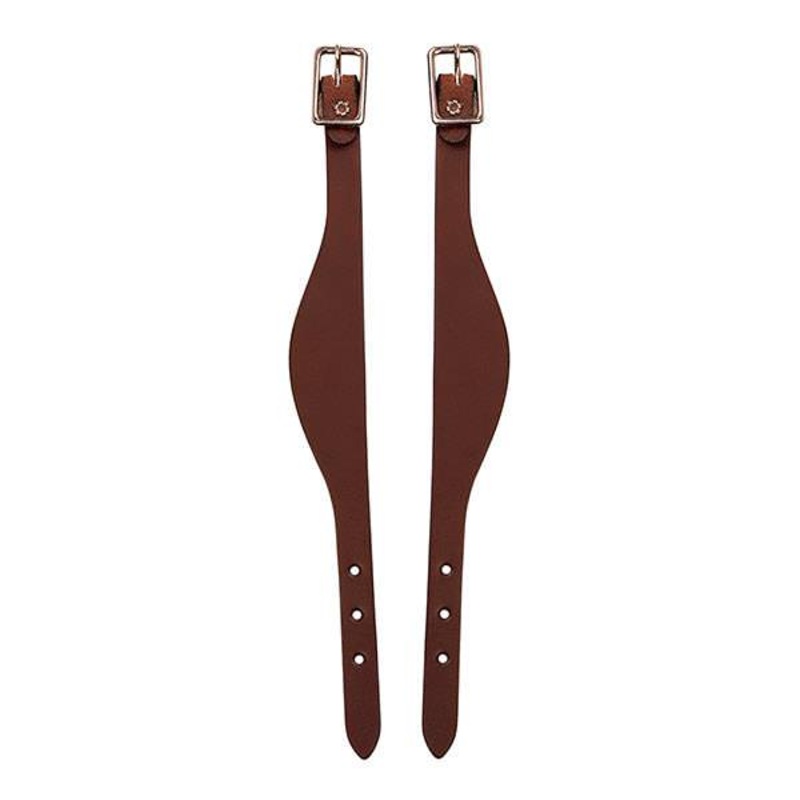 Bridle Leather Fender Hobbles, Flared Mahogany