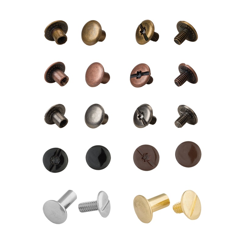 #D5038 Chicago Screws, Plain 1/4″ Antique Brass