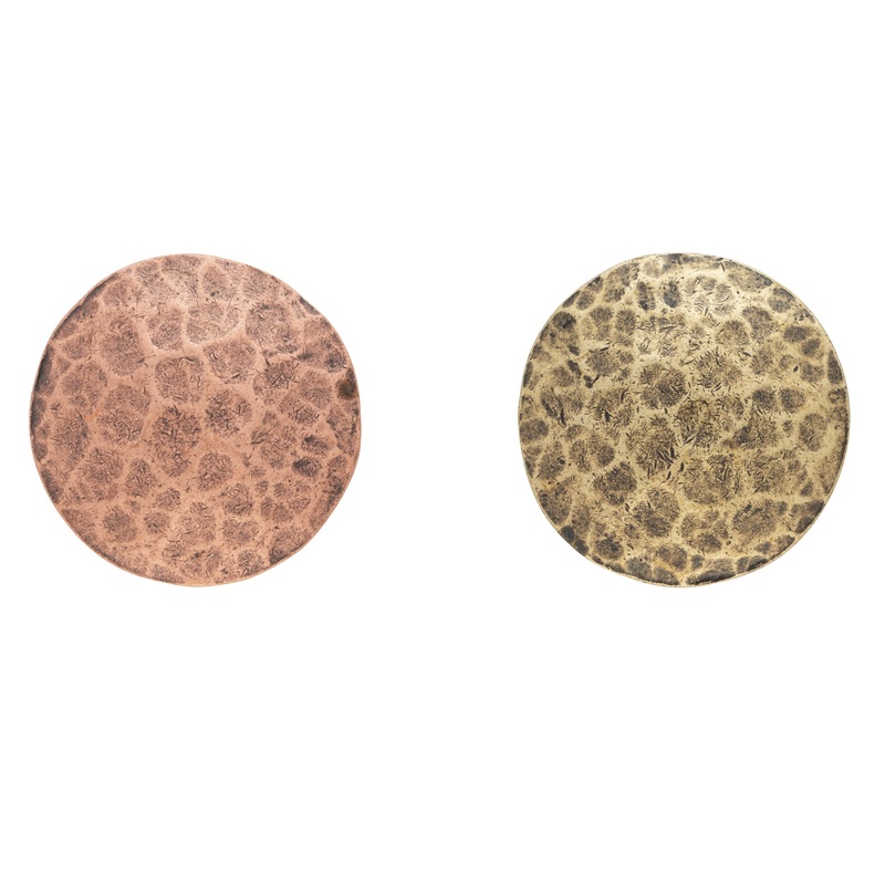 Round Hammered Concho 1-1/4″ Antique Copper