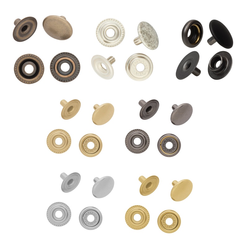 10-Pack of #2206 Snaps Antique Brass