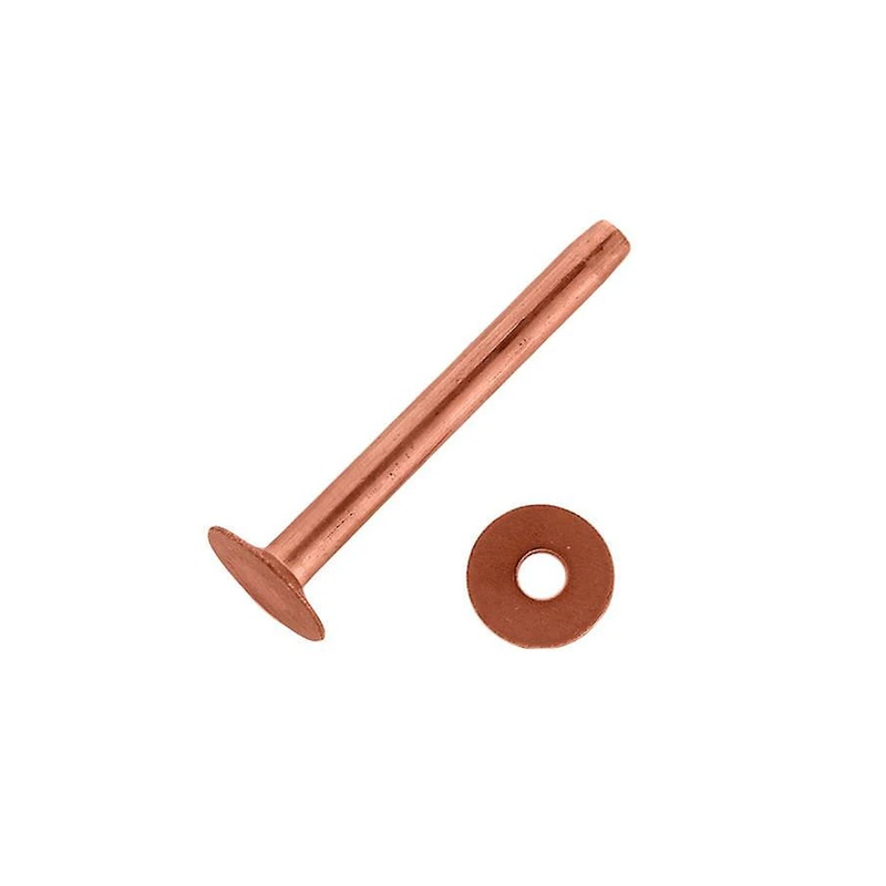 #10 Solid Copper Rivets with Burrs 1″