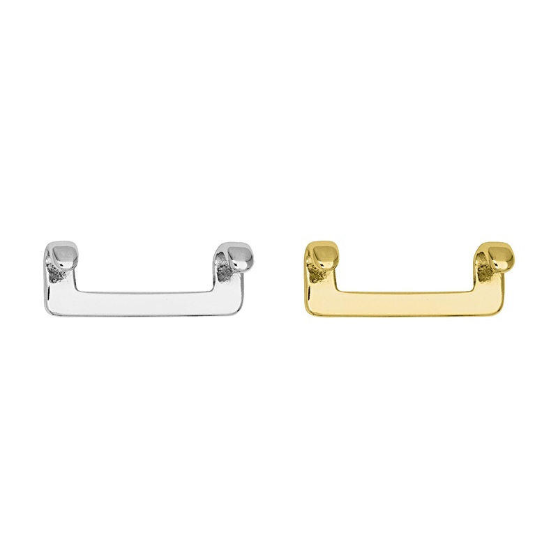 #1308 Sam Browne Hook Bar Chrome Over Brass