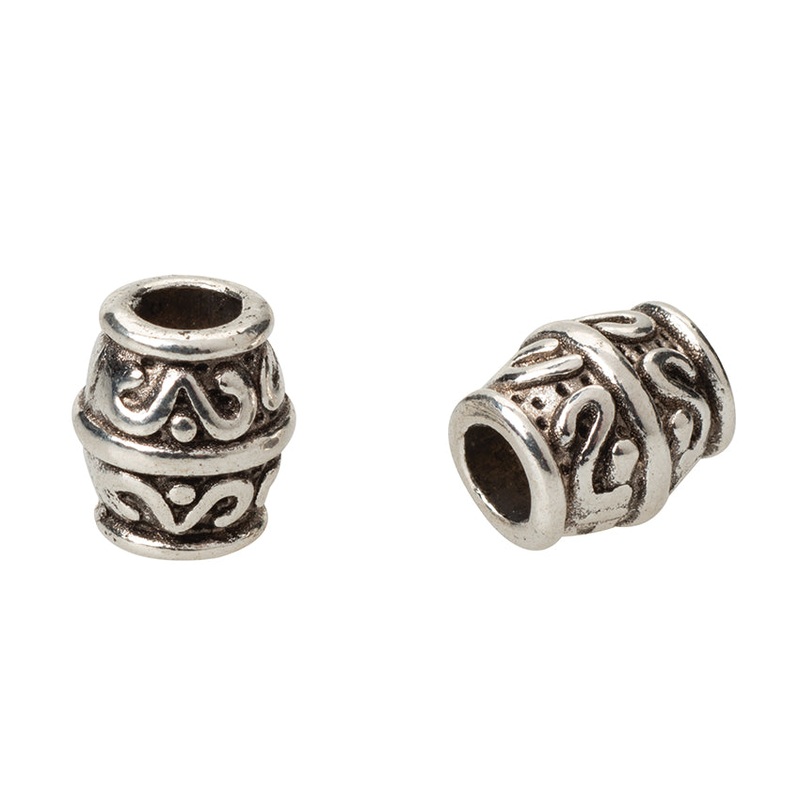 Decorative Beads, Metal Beads 3.5 mm Scroll