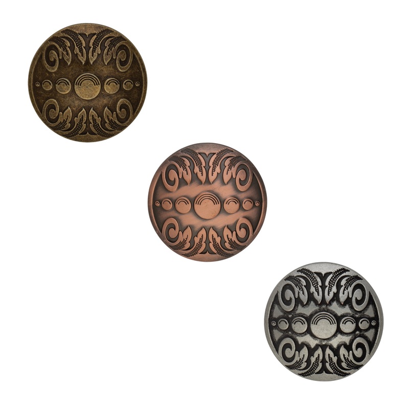 Jeremiah Watt Vintage 31 Dot Concho, 1-1/2″ 1-1/2″ Antique Brass