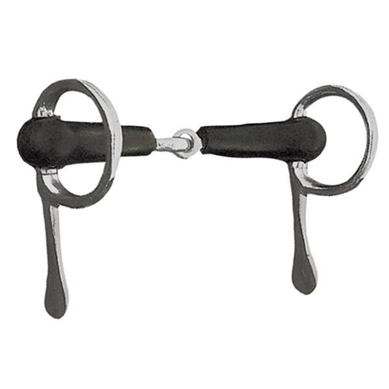 Driving Bit, 5″ Rubber Snaffle Mouth, Stainless Steel