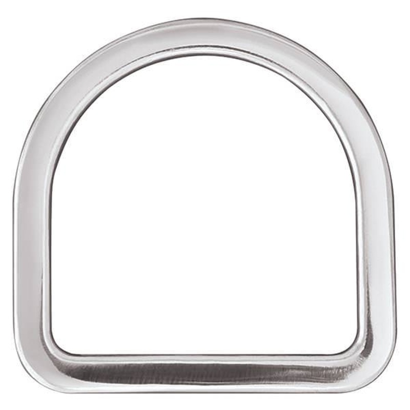 Long Flat Saddle D-Ring Stainless Steel, 3-1/2″