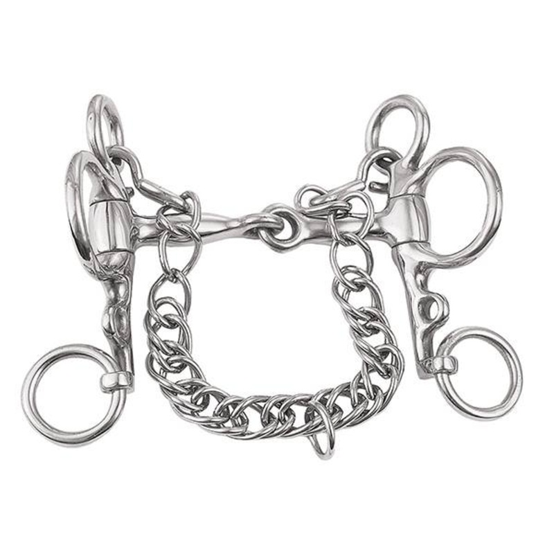 Miniature Pelham Bit, 3-1/2″ Snaffle Mouth