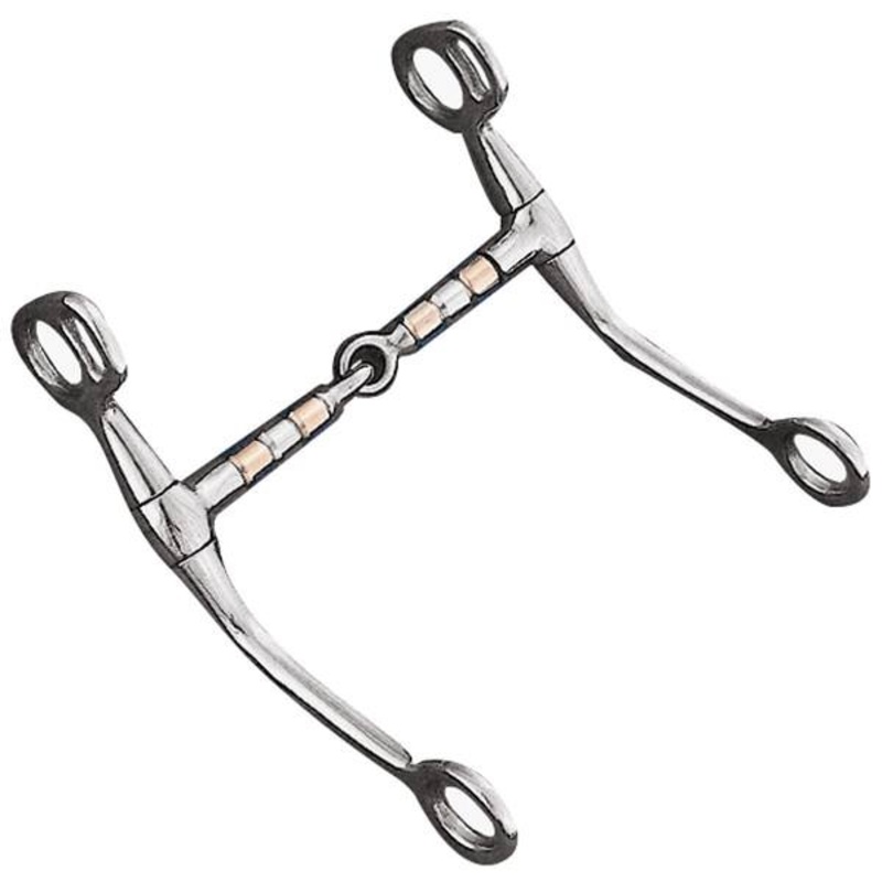 Tom Thumb Snaffle Bit, 5″ Roller Mouth, Stainless Steel