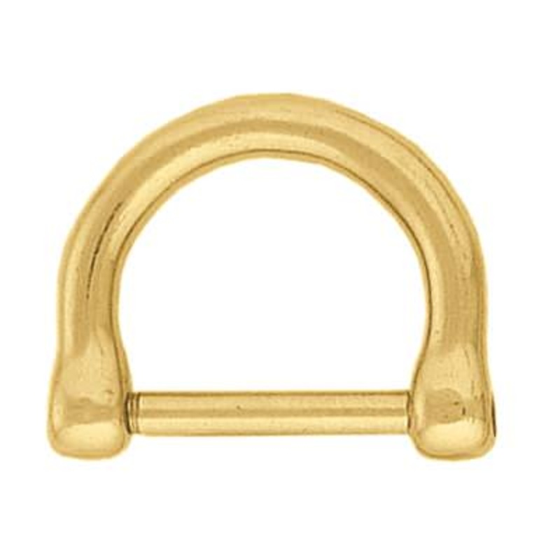 #3255 Mini Screw D-Ring, Solid Brass, 3/4″