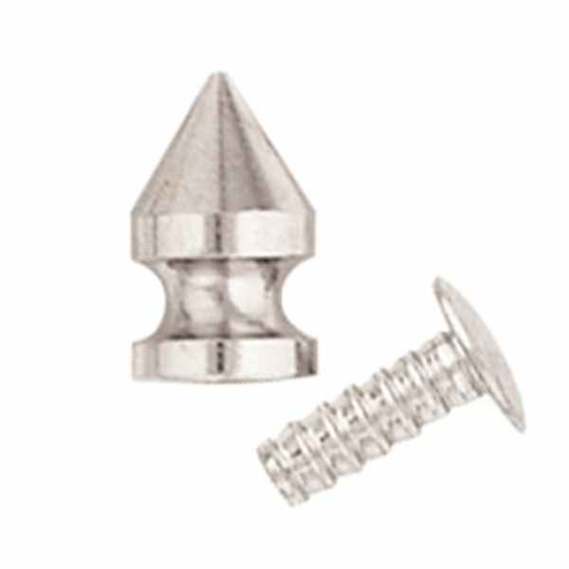 #3400 Round Rivet Back Spike Nickel Over Brass, 1/2″