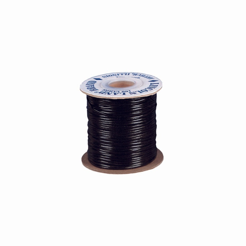 Black Grained Vinyl Lace, 3/32″ x 100 yards