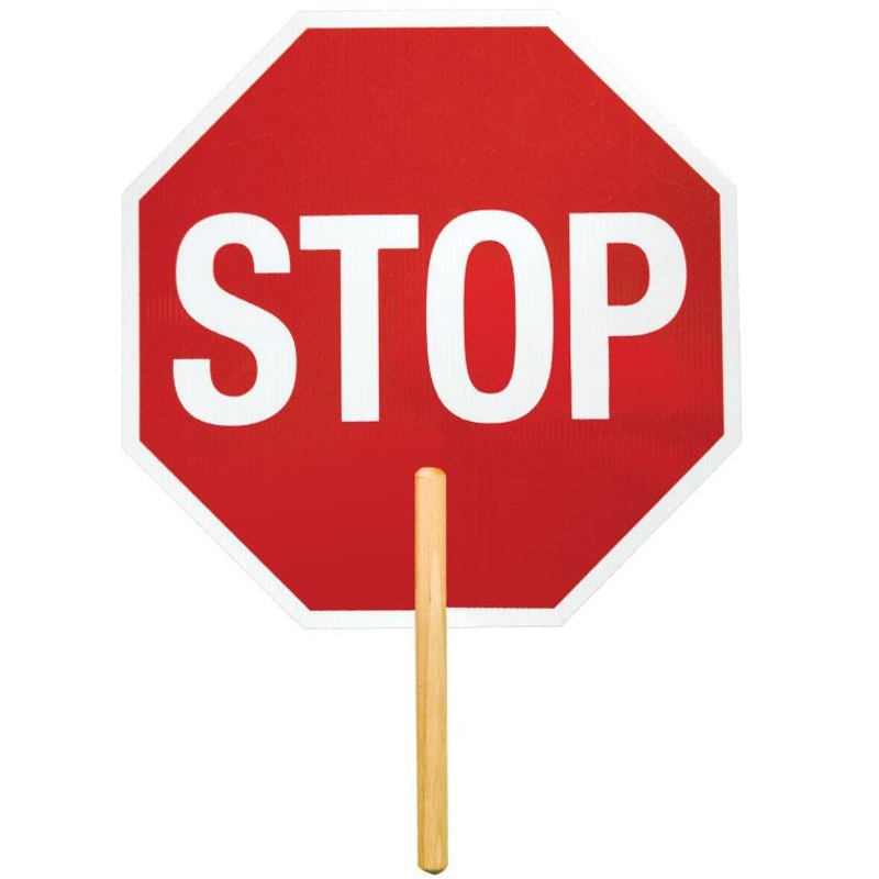ML Kishigo 18″ Non-Reflective Ultra Lightweight Stop Sign w/ 9″ Handle – 5965