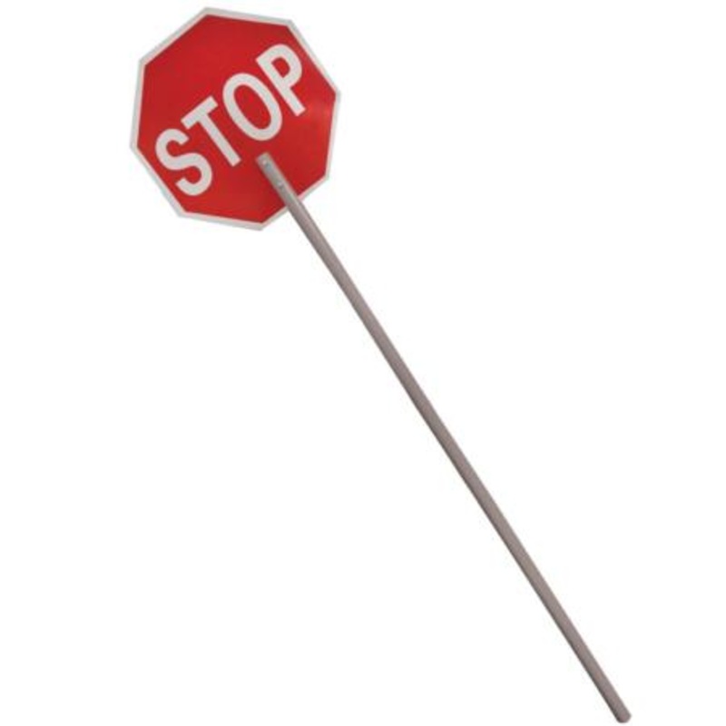 ML Kishigo 18″ Reflective High-Intensity Grade Stop/Slow Sign w/ 60″ Handle – 5963