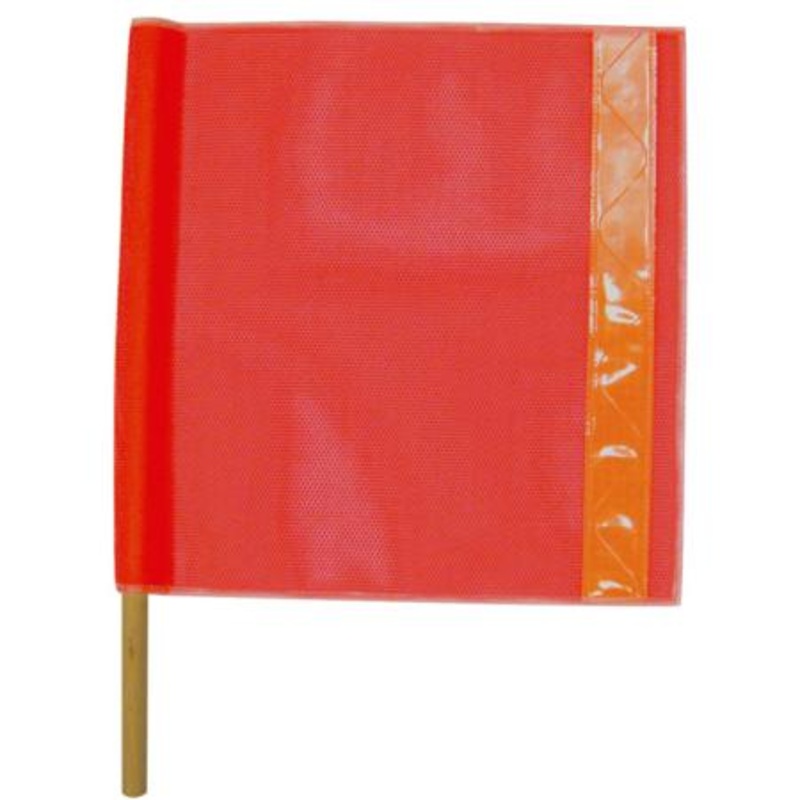 ML Kishigo Heavy-Duty Warning Flag w/ Orange Prismatic Tape – 5988