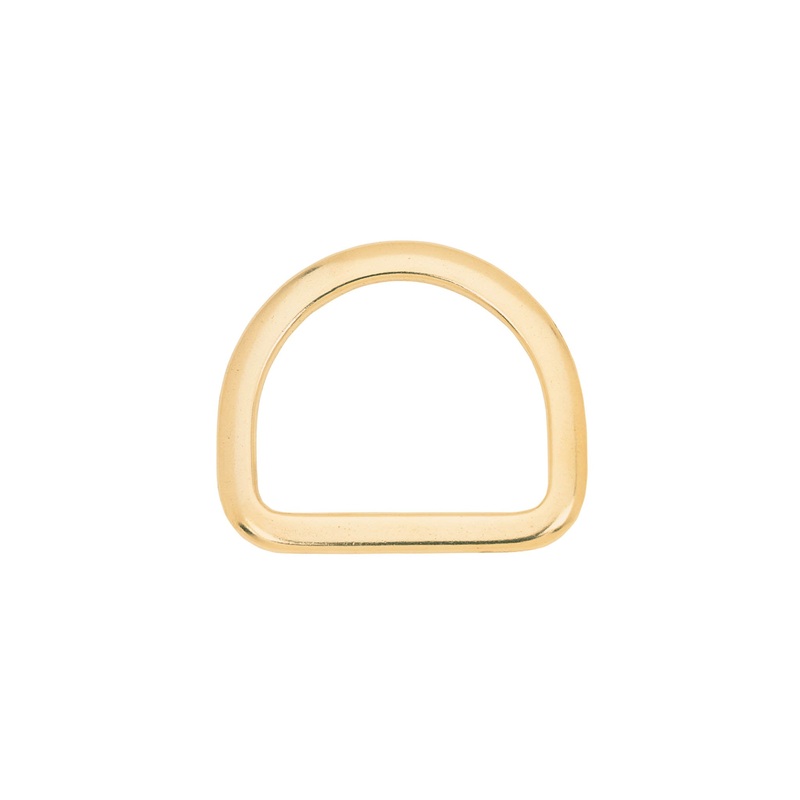 Saddle D-Ring Solid Brass, 3″