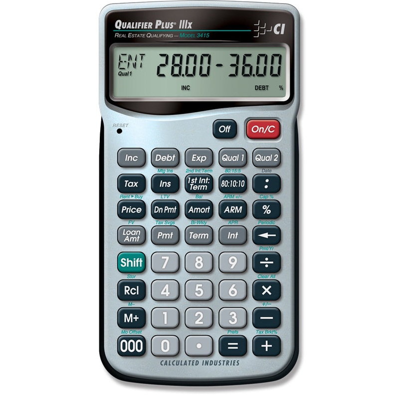 Calculated Industries Qualifier Plus IIIX Real Estate/Mortgage Calculator – 3415
