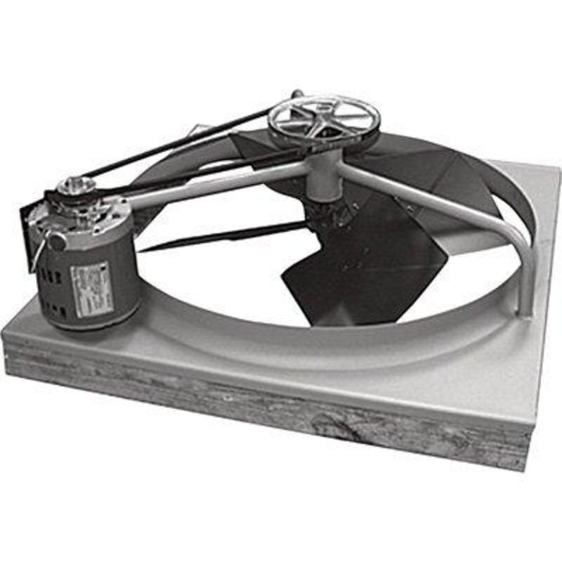 TPI 1/3 HP 2 SPEED 24″ Heavy Duty Belt Drive Fan with No Joist Cut Shutter – BD242WHS