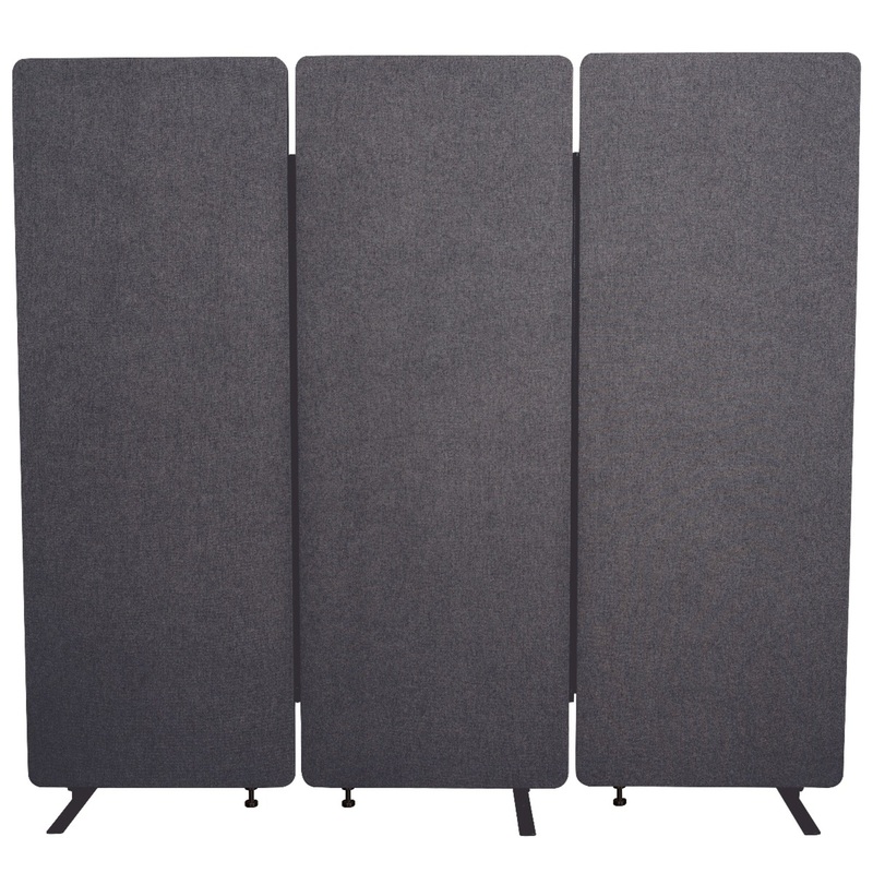 Luxor RECLAIM Acoustic Room Dividers – 3 Pack in Slate Gray – RCLM7266ZSG