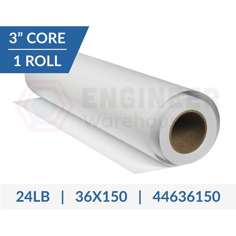 Dietzgen 36″ x 150″ 446 24LB Simple Inkjet Coated Matte Paper C2S – 1 Roll per Carton – 44636150