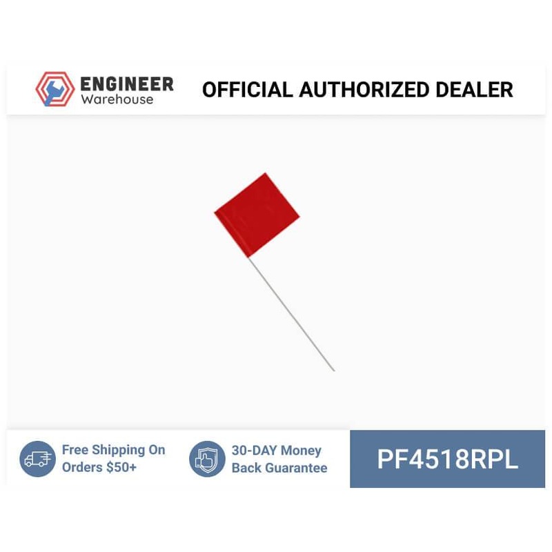 Smi-Carr – PVC Flag 4x5x18 1000 Red – PF4518RPL