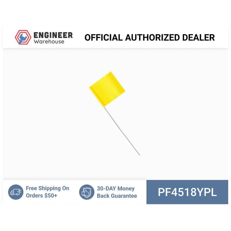 Smi-Carr – PVC Flag 4x5x18 1000 Yellow – PF4518YPL