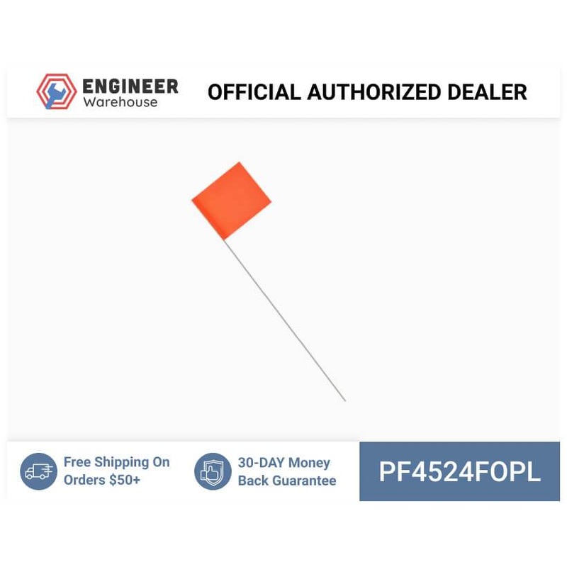 Smi-Carr – PVC Flag 4x5x24 1000 Flo Orange – PF4524FOPL