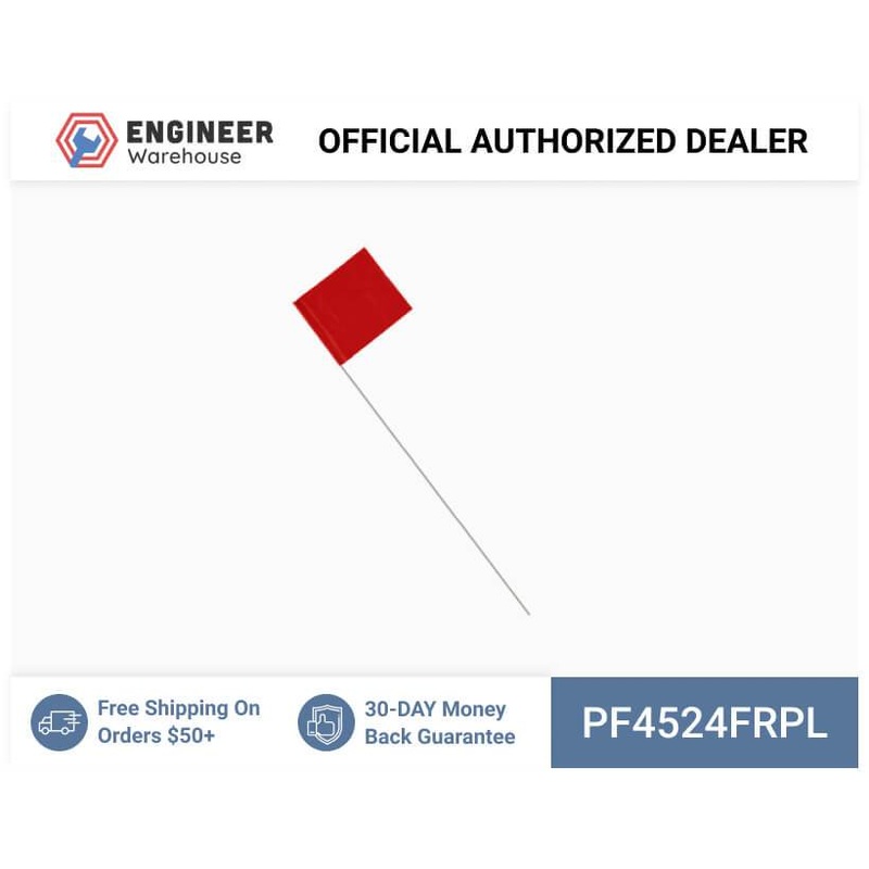 Smi-Carr – PVC Flag 4x5x24 1000 Flo Red – PF4524FRPL
