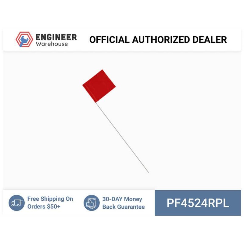 Smi-Carr – PVC Flag 4x5x24 1000 Red – PF4524RPL