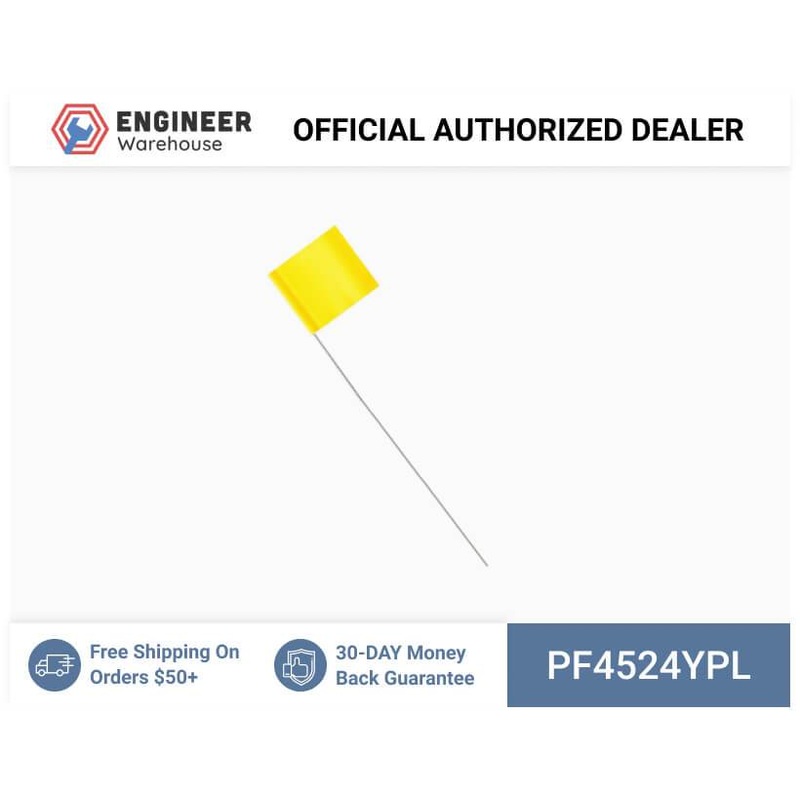 Smi-Carr – PVC Flag 4x5x24 1000 Yellow – PF4524YPL