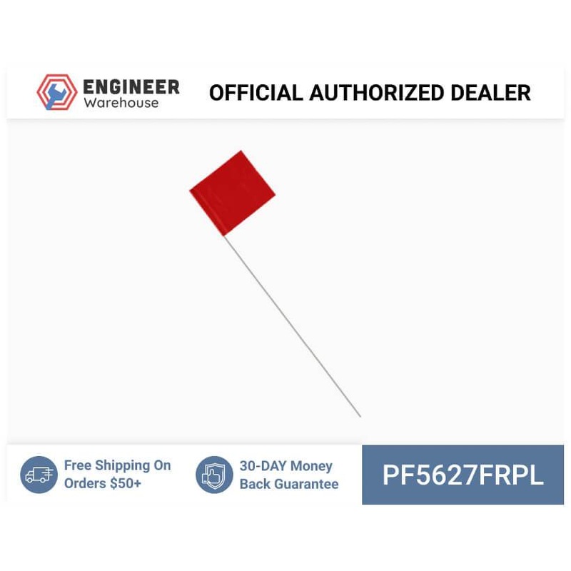 Smi-Carr – PVC Flag 5x6x27 1000 Flo Red – PF5627FRPL