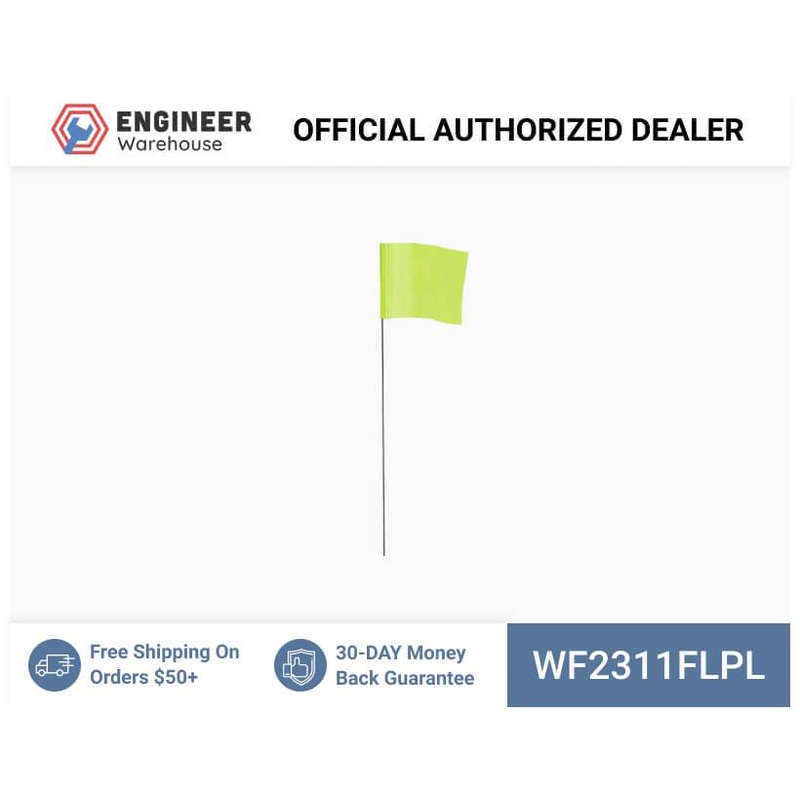 Smi-Carr – Wire Flag 2.5×3.5×11.5 1000 Flo Lime – WF2311FLPL
