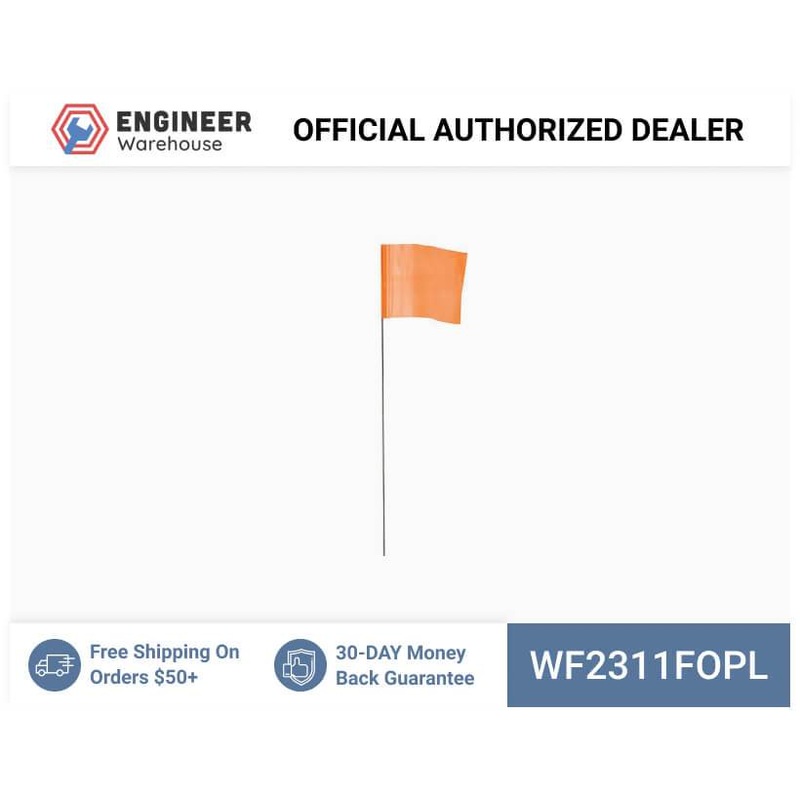 Smi-Carr – Wire Flag 2.5×3.5×11.5 1000 Flo Orange – WF2311FOPL