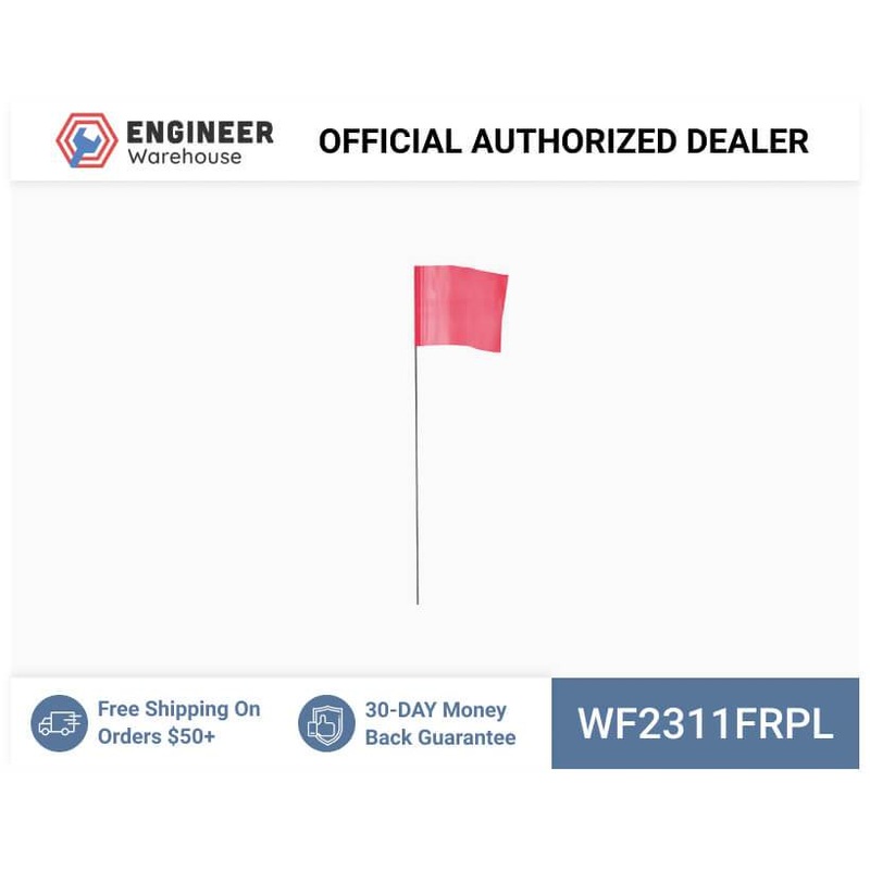 Smi-Carr – Wire Flag 2.5×3.5×11.5 1000 Flo Red – WF2311FRPL