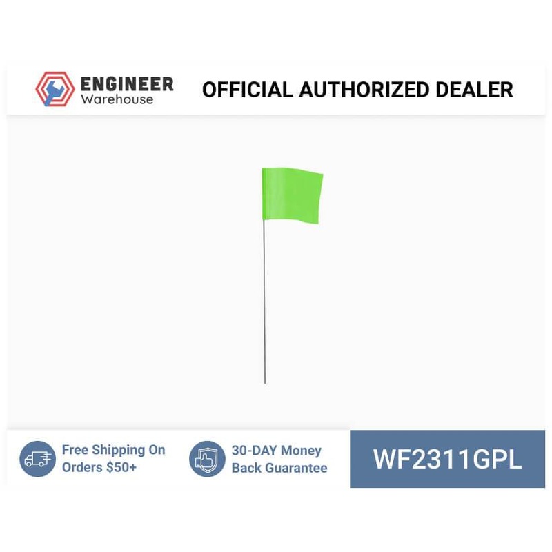 Smi-Carr – Wire Flag 2.5×3.5×11.5 1000 Green – WF2311GPL