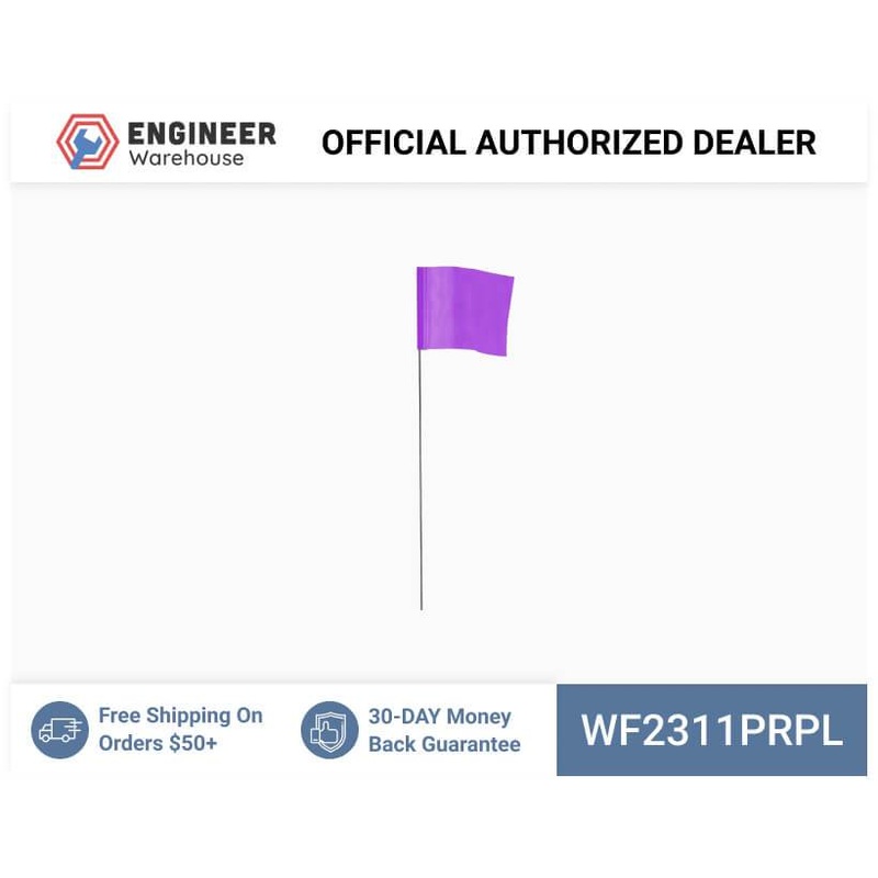 Smi-Carr – Wire Flag 2.5×3.5×11.5 1000 Purple – WF2311PRPL