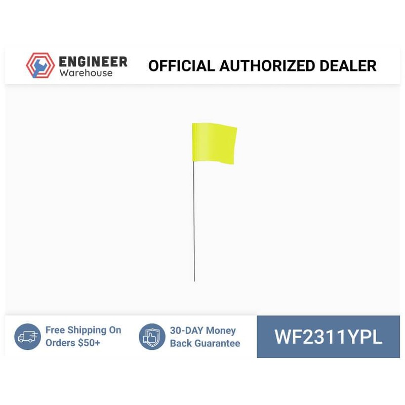 Smi-Carr – Wire Flag 2.5×3.5×11.5 1000 Yellow – WF2311YPL