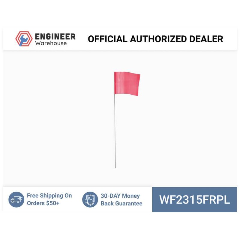 Smi-Carr – Wire Flag 2.5×3.5×15 1000 Flo Red – WF2315FRPL